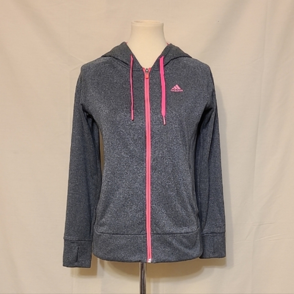 Gray Zip Front Hoodie